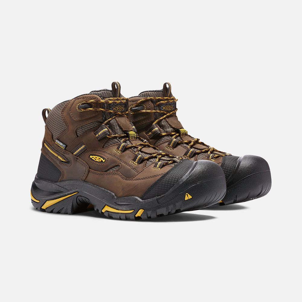 Botte de Travail Keen Homme Marron | Braddock Waterproof Mid (Steel Toe) | MAIWN-3274